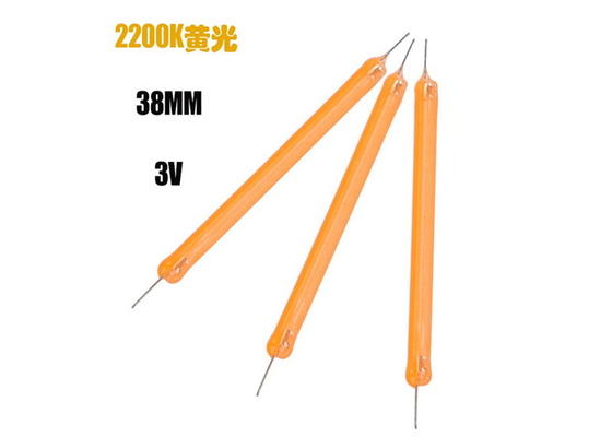 Dc3v 38MM COB LED Filament 2200k 2700K 6500K Bagian Lampu Seramik Filament
