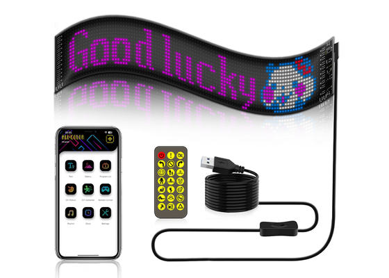 Fleksibel LED Car Panel App Control 16*96 Iklan Layar Belakang