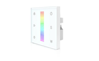 Layar Sentuh Sensitif Tinggi LED RGBW Controller Wall Mounted With Multi Mode