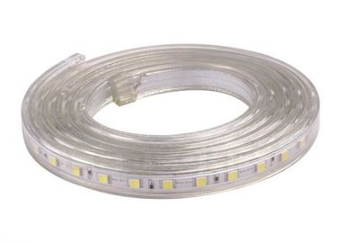 Soft Waterproof 3528 RGB High Voltage LED Strip Fleksibilitas Cahaya IP68 100 M / Reel