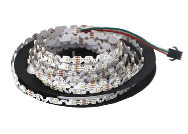 Bentuk S 6mm Lebar Lampu Strip LED Fleksibel SMD 3528 Built In IC P923F WS2811 RGB