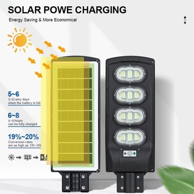 Road Solar Motion Sensor Light Waterpoof IP65 Semua Dalam Satu Lampu Jalan LED Surya Dengan Tiang