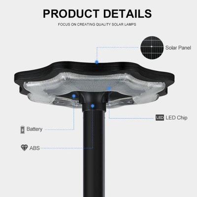 ABS 60w LED Lampu Taman Surya IP67 Untuk Jalan Luar Ruang Jalan Jalan Home Yard