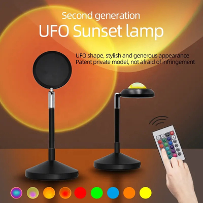 Remote Control Fotografi Modern Perubahan Warna Cahaya Matahari Terbenam Lampu Proyektor Pelangi USB