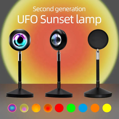Remote Control Fotografi Modern Perubahan Warna Cahaya Matahari Terbenam Lampu Proyektor Pelangi USB