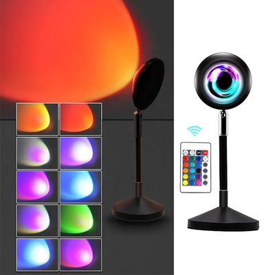 Remote Control Fotografi Modern Perubahan Warna Cahaya Matahari Terbenam Lampu Proyektor Pelangi USB
