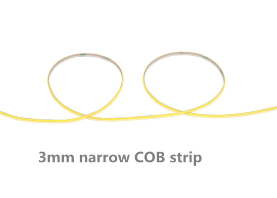 3mm Ultra Narrow COB LED Strip Tali Lemari Lemari TV Lampu Belakang 400LED / M