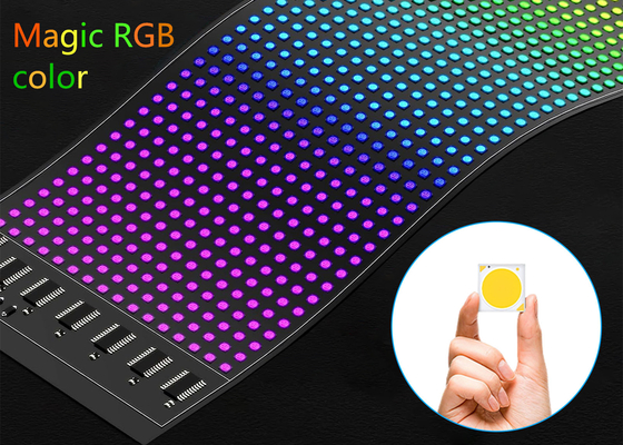 16*64 Fleksibel LED Screen Outdoor Display Waterproof Panel Jendela Mobil LED Soft Billboard