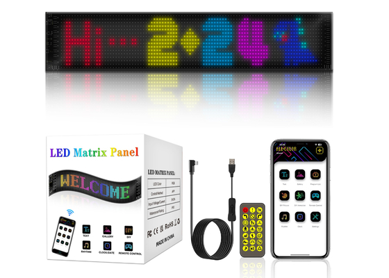 Fleksibel LED Car Panel App Control 16*96 Iklan Layar Belakang