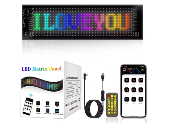 Layar LED Lembut Merek Iklan Promosi Tampilan RGB Warna APP Smart Programmable Interior LED Sign