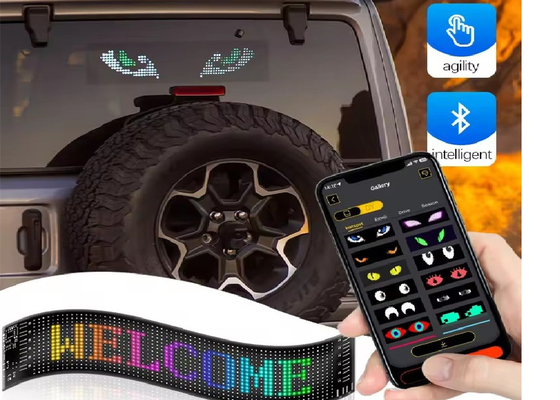 Layar LED Lembut Merek Iklan Promosi Tampilan RGB Warna APP Smart Programmable Interior LED Sign