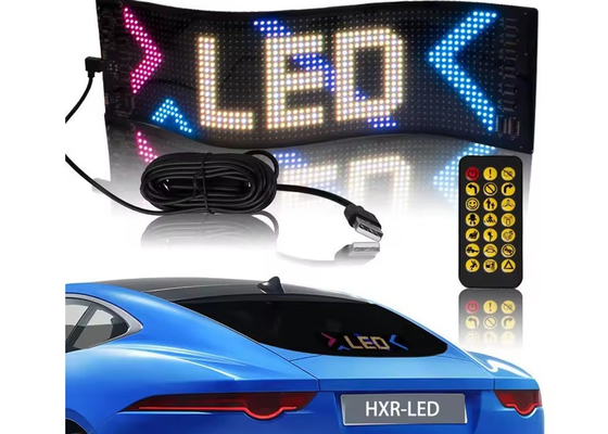 Programmable DIY Scrolling Text 5V USB Wireless Control RGB Fleksibel LED Car Sign Untuk Iklan