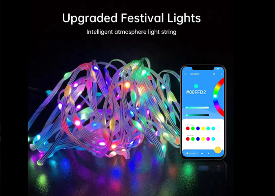APP Smart String Lampu Waterproof LED Dekorasi Natal Fairy String Lampu USB Smart Remote Control