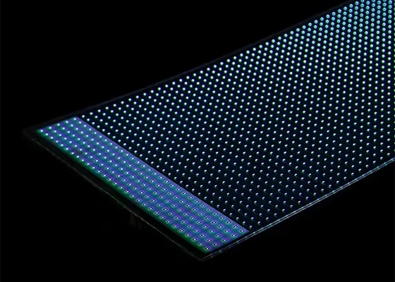 P8 Flexible Crystal Core Film Screen Indoor Glass Window Curtain Film Iklan Digital Transparent Display