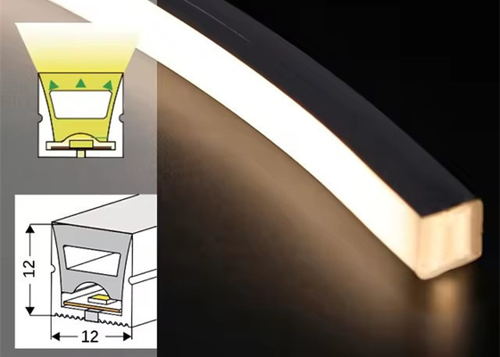 Fleksibel Led Neon 1212 Strip Lampu Silikon 12 * 12MM dengan langit-langit tertanam Tidak ada lampu utama