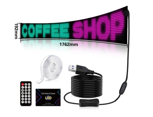 16*192 LED Smart Soft Screen App Control Car Pixel Display Untuk Tanda Iklan Toko