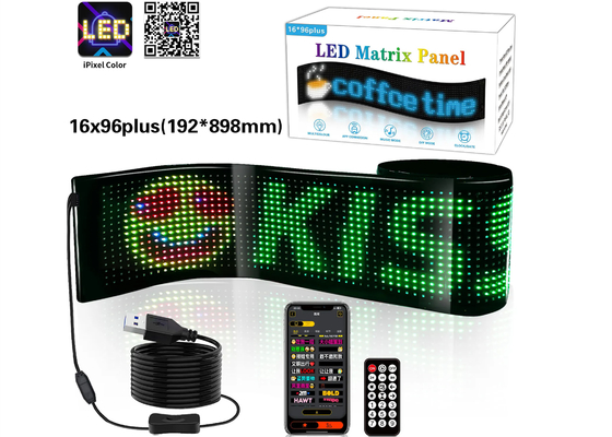 DIY LED Sign Matrix Panel Screen APP Control Untuk Toko Billboard Bar Mobil NEW Size 1696 Plus