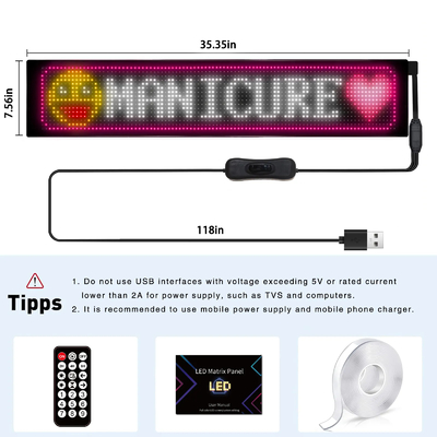 DIY LED Sign Matrix Panel Screen APP Control Untuk Toko Billboard Bar Mobil NEW Size 1696 Plus