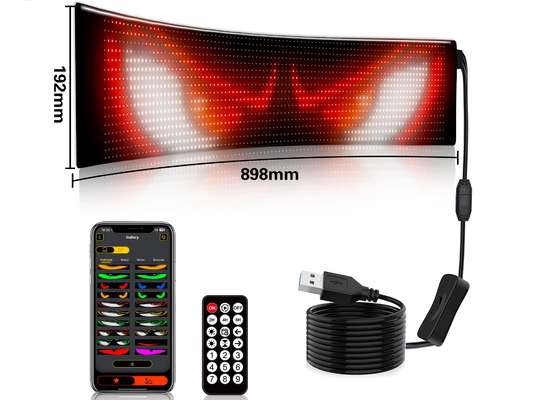 5VDC USB / 2A Super Truck Demon Eye LED Soft Screen APP Bluetooth Pemrograman Mobil Iklan Layar Evil Eyes