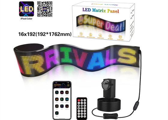Mengerik Iklan LED Tanda Fleksibel Bluetooth Full RGB 5VDC Kabel USB Pasokan Listrik untuk Toko Mobil Hotel