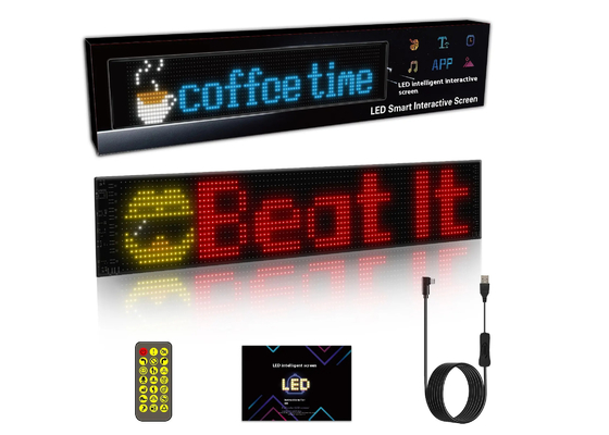 Smart Car Sticker 120x595mm RGB Dynamic LED Truck Demon Eye Light Untuk Smart Display Luar Ruang IP65