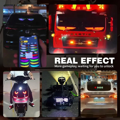 5VDC USB/2A Lampu depan Red Devil Eye Truck Kaca depan LED Sign Demon Eye Led Lampu depan Untuk Sepeda Motor