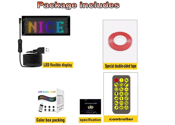 Periklanan Menggulung LED Car Sign Board Programmable App Control Luar ruangan Full Color LED Sign