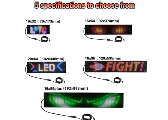 Periklanan Menggulung LED Car Sign Board Programmable App Control Luar ruangan Full Color LED Sign