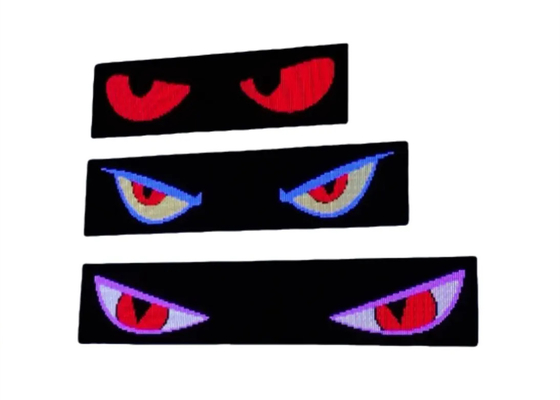 Truck Devil Eye LED Screen Car Light Truck Dynamic LED Light Smart Car Sticker Panel LED yang dapat diprogram untuk kaca depan truk