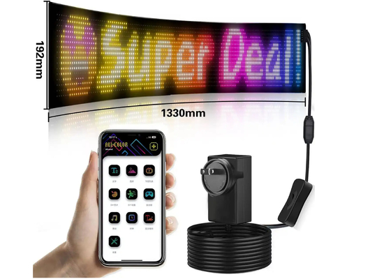 Jendela mobil LED Digital Display Screen Multi-fungsi Programmable Advertising Dekoratif Board Matrix