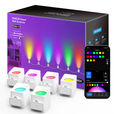 Kontrol Bluetooth Adresable RGBCW Smart Wall Sconces / Eave Lights Untuk Dekorasi Natal