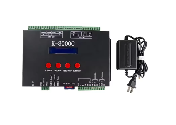 K-8000C Programmable Magic Color Controller Kontrol penuh warna melalui DMX / SPI Dengan fungsi pengkodean built-in untuk kontrol cahaya