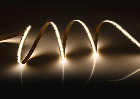 Dekorasi Rumah 20m Tidak ada penurunan tegangan 24V 480leds/M Cuttable Flexible High Density COB LED Strip