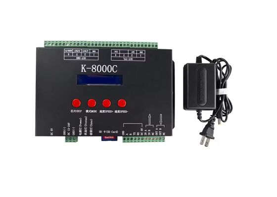 K-8000C Programmable Magic Color Controller Kontrol penuh warna melalui DMX / SPI Dengan fungsi pengkodean built-in untuk kontrol cahaya