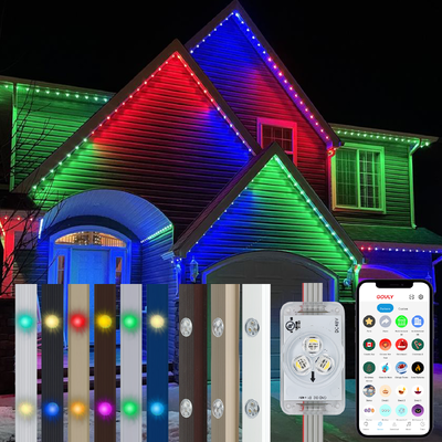 Lampu Tepi Atap LED Kontrol Cerdas Luar Ruangan 30W WiFi APP RGB Tahan Air IP65 untuk Taman Vila